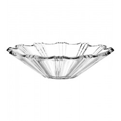 Centro De Mesa 32,5cm Por 8,5cm Em Vidro Transparente